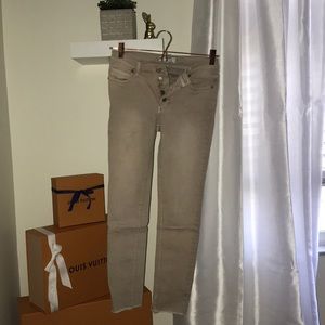 Free people high rise khaki stretch denim